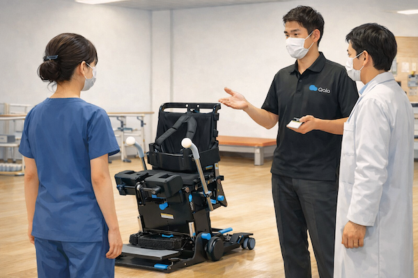 現場での実演とスタッフの皆様による試乗